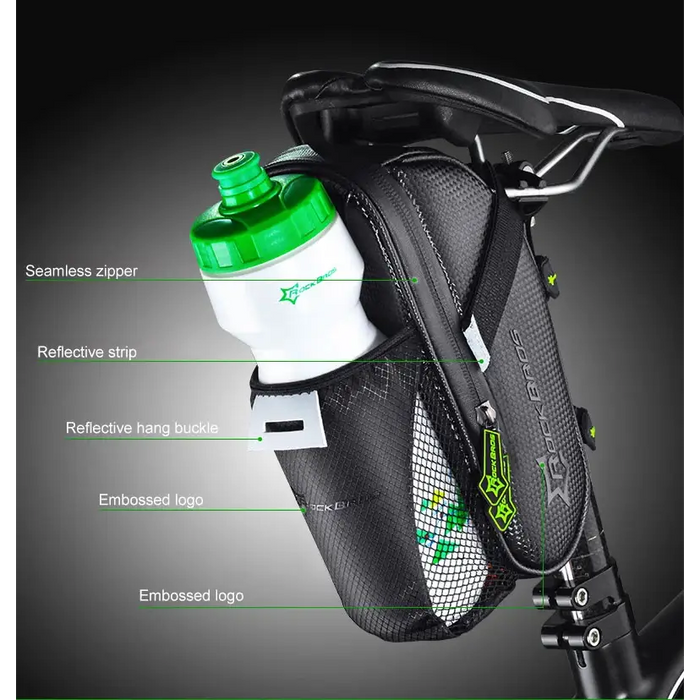 Rockbros C7-1 waterproof bicycle bag with saddle mounting 1.5l - black - Sport products<<<HurtelXML