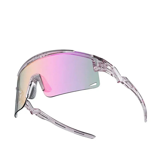 Rockbros Cycling Glasses Photochromic with UV Protection and Corrective Insert Clear - Purple - Sport