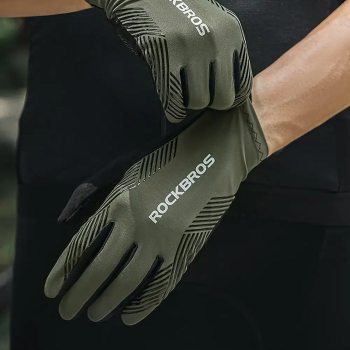 Rockbros cycling gloves spring/summer/autumn full size: S - green - Cycling gloves<<<HurtelXML