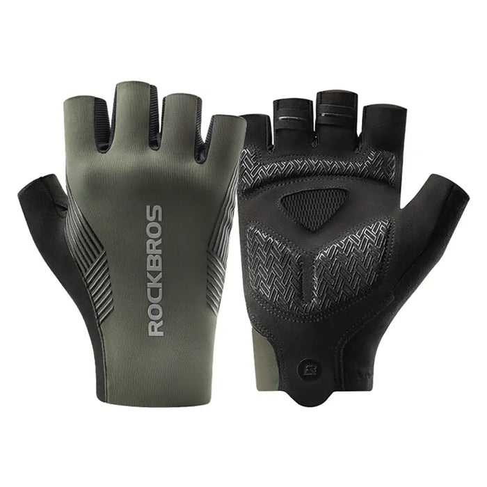 Rockbros cycling gloves spring/summer/autumn short fingers size: XXL - green - Cycling gloves<<<HurtelXML