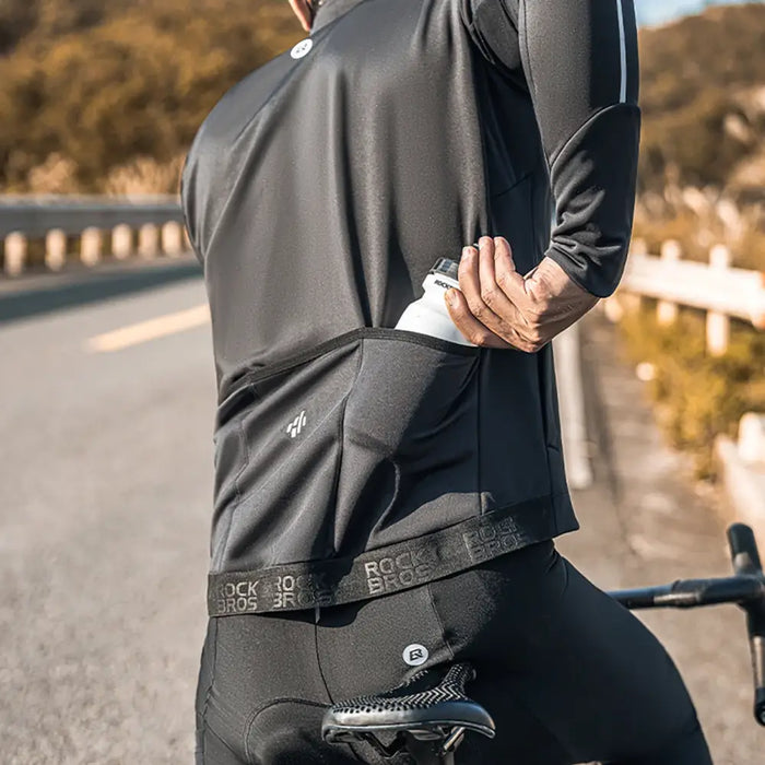 Rockbros cycling jersey 15400002003 long sleeve fall/winter L - black - Sport products<<<HurtelXML