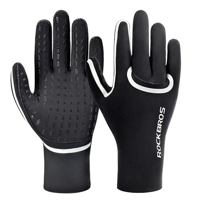 Rockbros Full Waterproof Cycling Gloves Size: L/XL - Black - Cycling gloves<<<HurtelXML