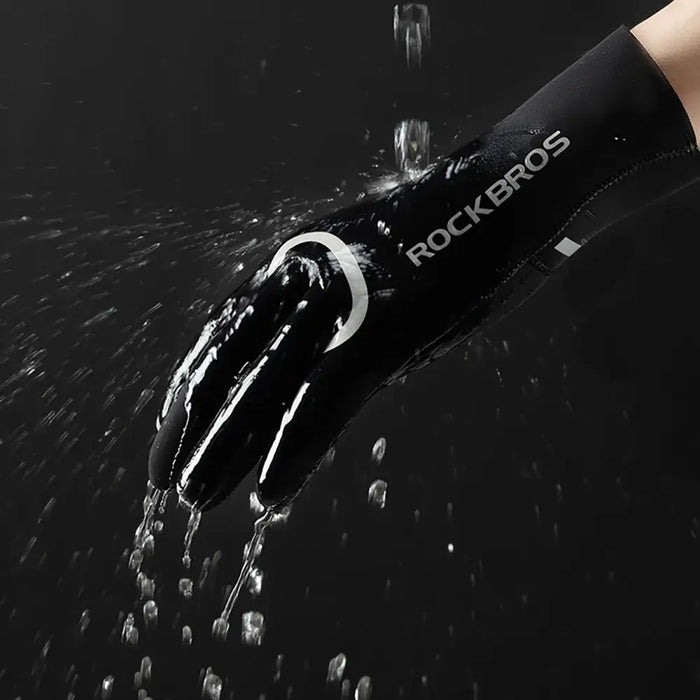 Rockbros full waterproof cycling gloves size: S/M - black - Cycling gloves<<<HurtelXML