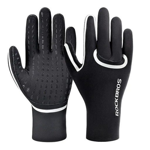 Rockbros full waterproof cycling gloves size: S/M - black - Cycling gloves<<<HurtelXML