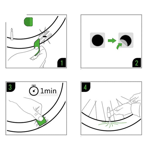 Rockbros GJ2001 repair kit for bicycle inner tubes - translucent - Service Tools<<<HurtelXML