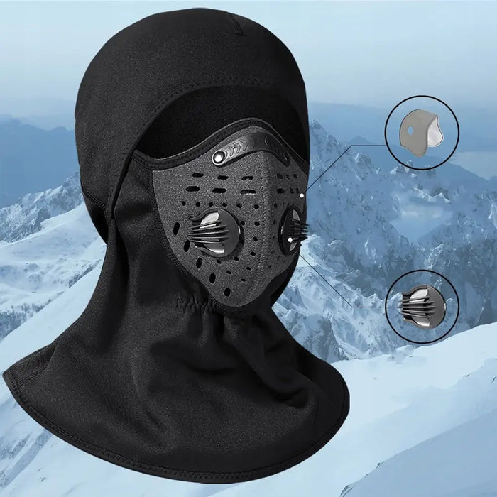 Rockbros LF7127-1 New Velvet Sports Balaclava with Filter - Black - Sport products<<<HurtelXML