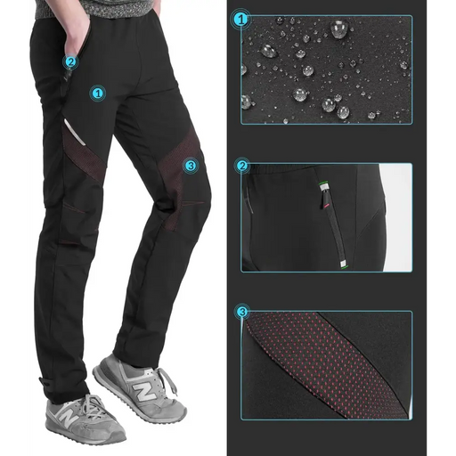 Rockbros Patrol Cycling Windproof Sports Pants Size M - Black - Sport products<<<HurtelXML