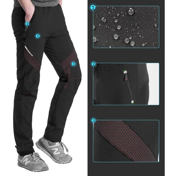 Rockbros Patrol Cycling Windproof Sports Pants Size M - Black - Sport products<<<HurtelXML