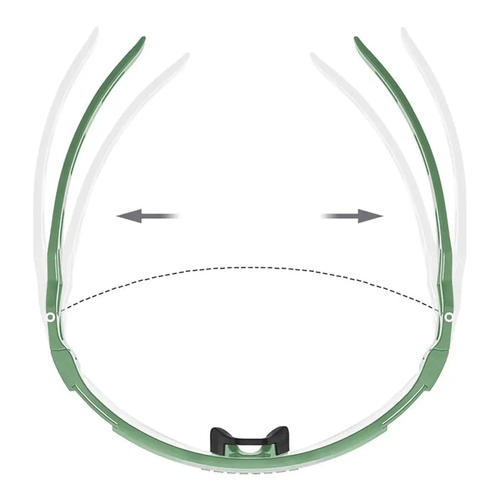 Rockbros Photochromic Cycling Glasses with UV Protection and Corrective Insert - Green - Sport