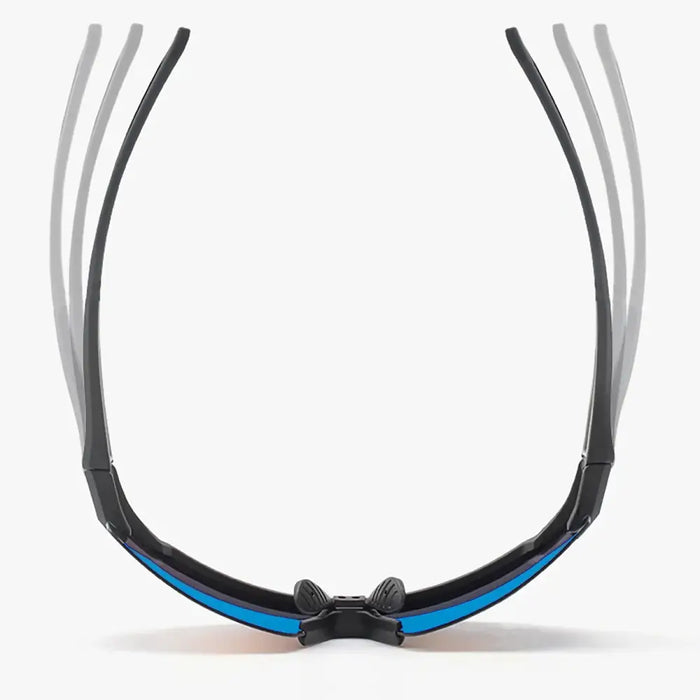 Rockbros Polarized Cycling Glasses with UV Protection and Corrective Insert Blue Lenses - Black - Sport