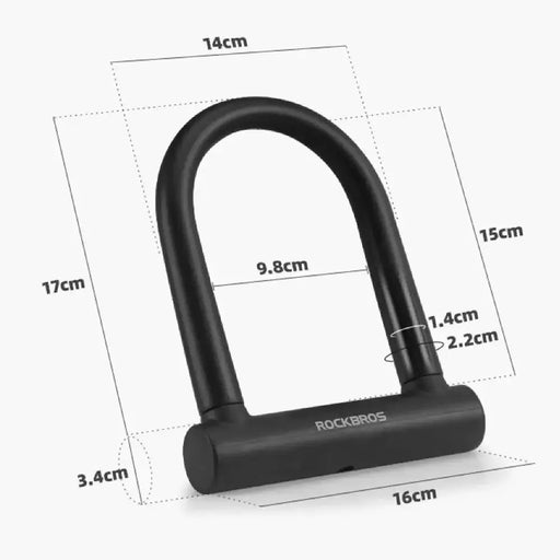 Rockbros RKS610-BK U-lock bicycle lock - black - Sport products<<<HurtelXML