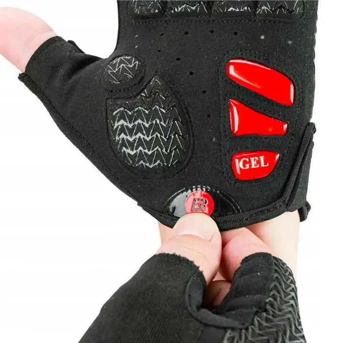Rockbros S169BR XL cycling gloves with gel inserts - black and red - Cycling gloves<<<HurtelXML