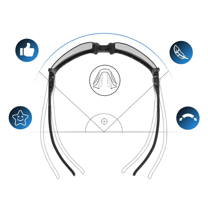 Rockbros SP297 polarizing cycling glasses - black - Sport products<<<HurtelXML