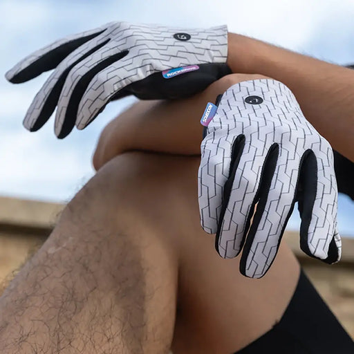 Rockbros sports gloves full spring-summer size M - white and black - Cycling gloves<<<HurtelXML
