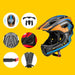 Rockbros TT-32SOBL-S children’s bicycle helmet with removable chinbar size S - black and orange - Sport