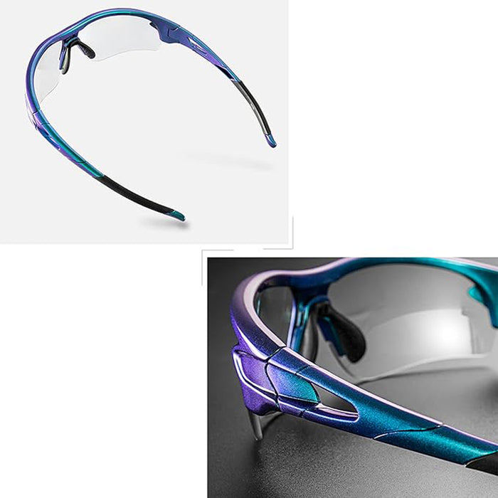 Rockbros 10069 UV400 Cycling Glasses - Blue