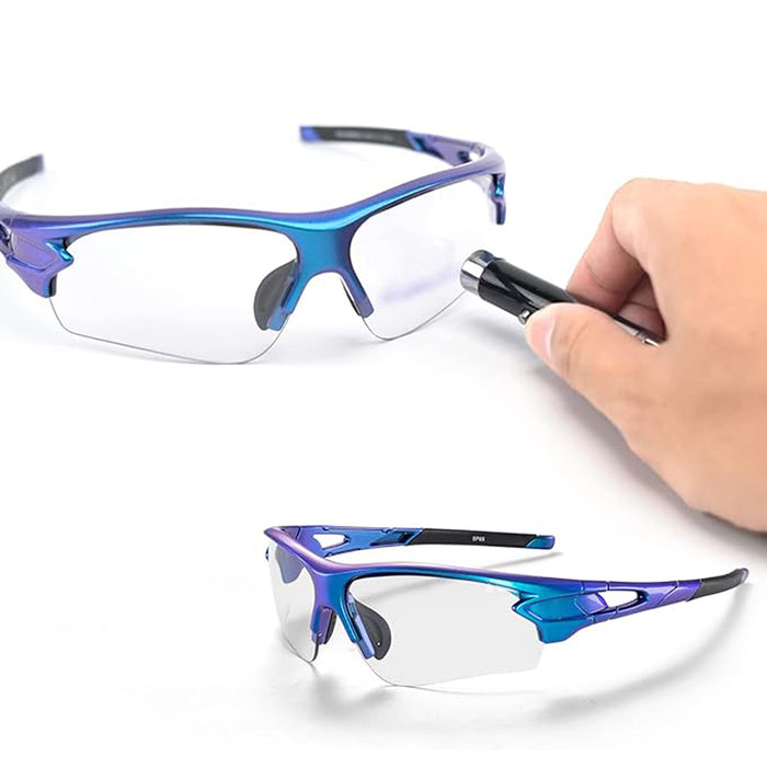 Rockbros 10069 UV400 Cycling Glasses - Blue
