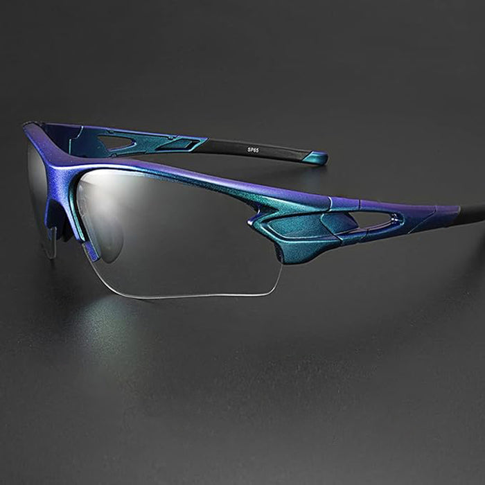 Rockbros 10069 UV400 Cycling Glasses - Blue