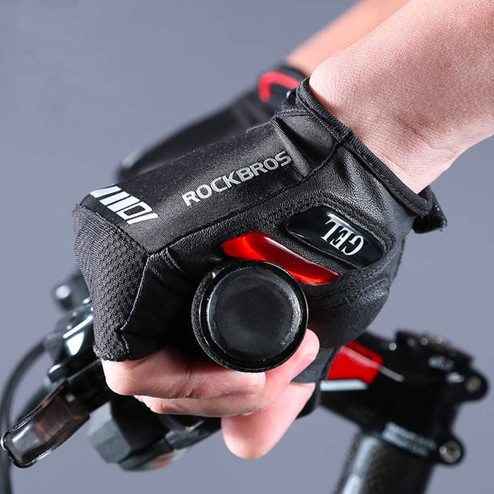Rockbros S143-BK M cycling gloves with gel inserts - black