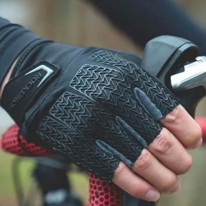 Rockbros S169BGR XXL cycling gloves with gel inserts - gray