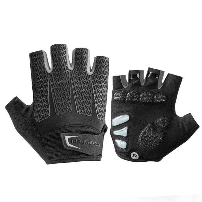 Rockbros S169BGR XL cycling gloves with gel inserts - gray