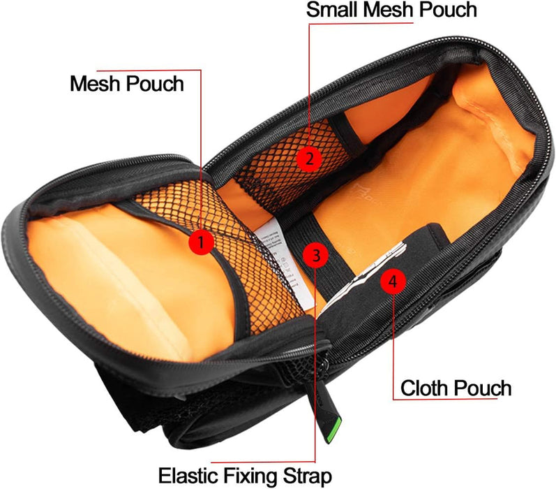 Rockbros C7-1 waterproof bicycle bag with saddle mounting 1.5l - black