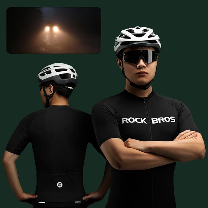 Rockbros 15120002005 Cycling Jersey with Short Sleeves XXL - Black