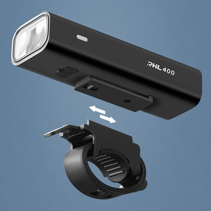 Rockbros 24310006001 Front Bike Light 400 lm + Micro USB Cable - USB-A - Black