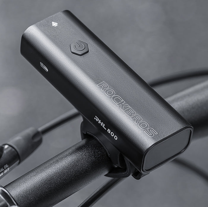 Rockbros 24710012001 front bicycle light 800 lm + USB-C - USB-A cable - black