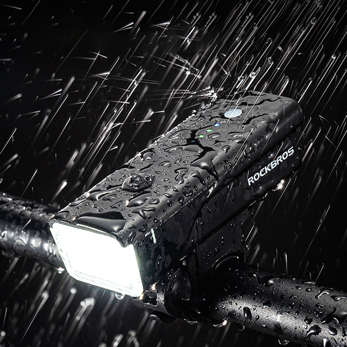 Rockbros 24510003001 Front Bike Light 260 lm + USB-C - USB-A Cable - Black