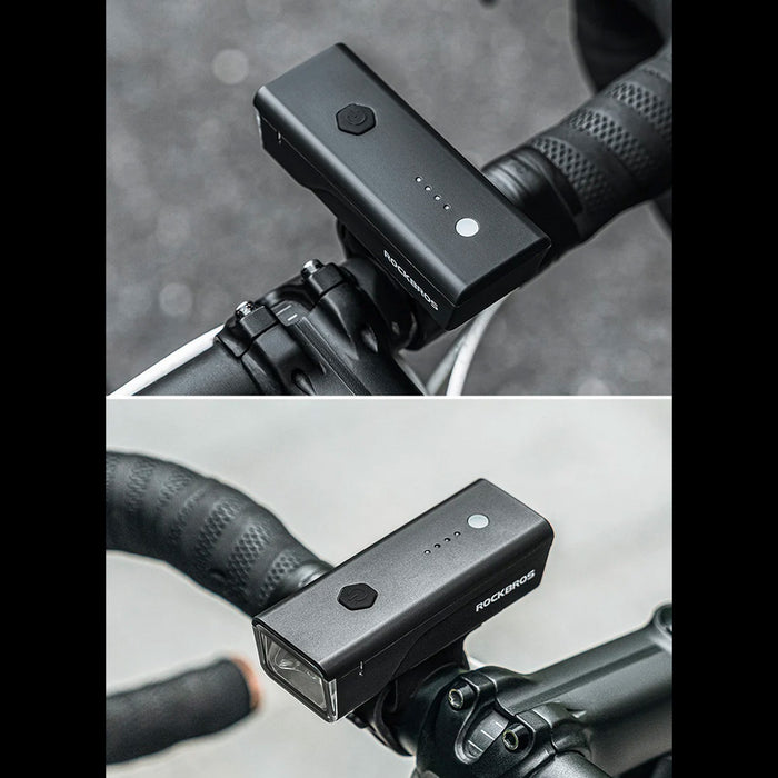 Rockbros 24510003001 Front Bike Light 260 lm + USB-C - USB-A Cable - Black