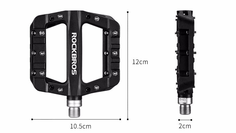 Rockbros 2017-12CBK Nylon Bicycle Pedal Set - Black