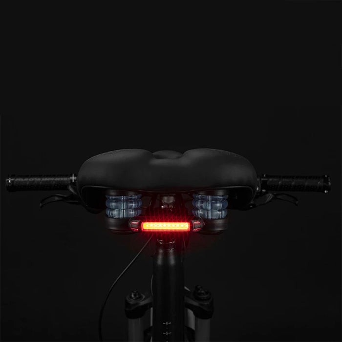 Rockbros 38218916002 MTB bicycle saddle + lamp - black