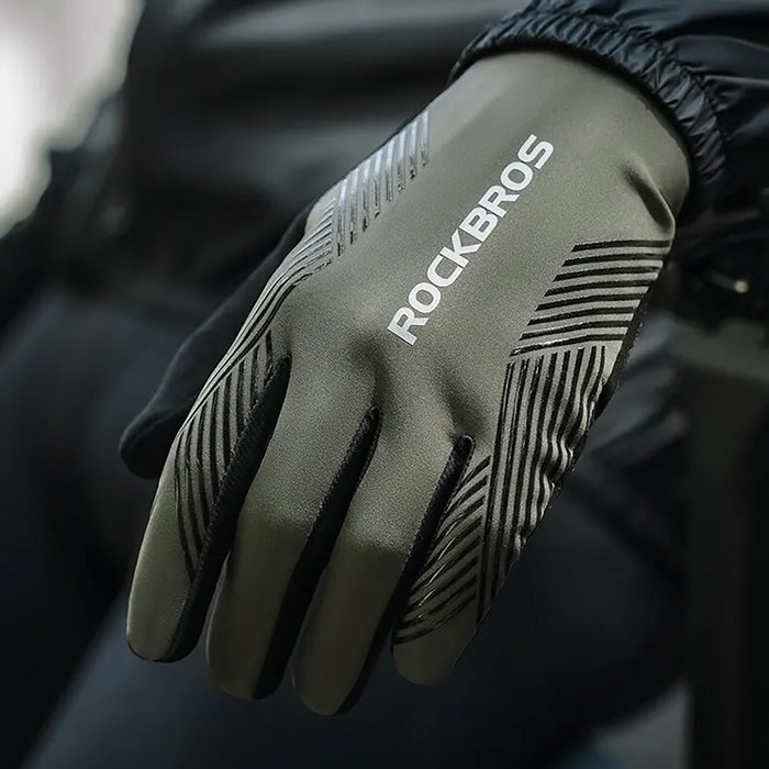 Rockbros 16110006002 shock-absorbing cycling gloves size M - green and black