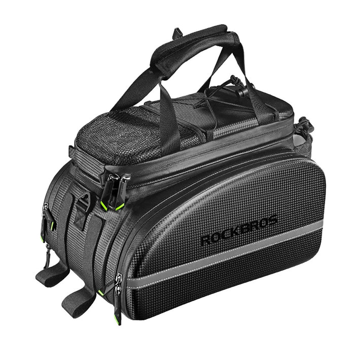 Rockbros A6-6 bicycle bag for trunk, 35 l, with fold-out pockets - black