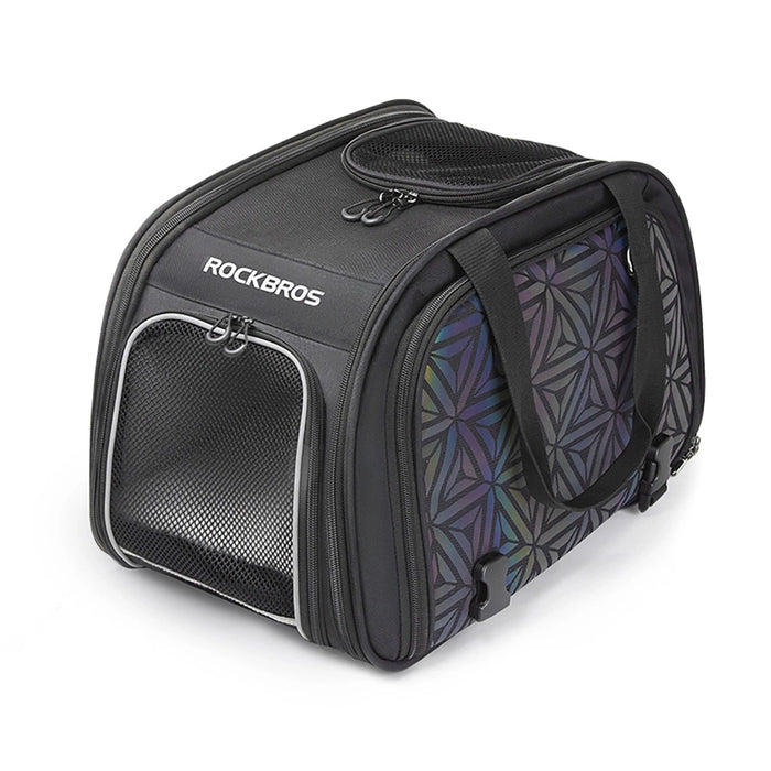 Rockbros 30140028001 transport bicycle bag for cats and dogs - black