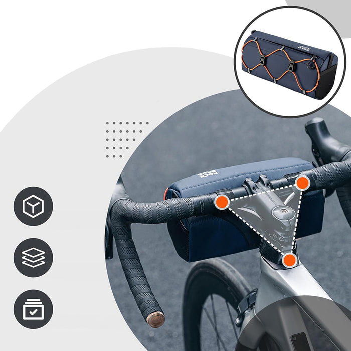 Rockbros 30110054002 bicycle handlebar bag 2.2 l - blue