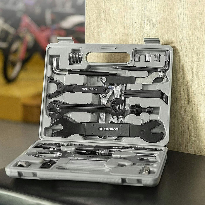 Rockbros 43210810001 bicycle repair kit - gray