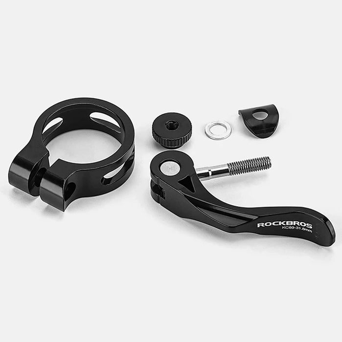 Rockbros 41210092001 bicycle seat clamp with quick release - black