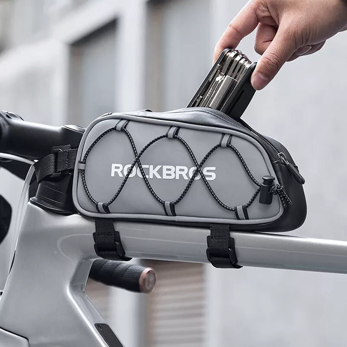 Rockbros 3012010901 bicycle frame bag 0.9 l - silver