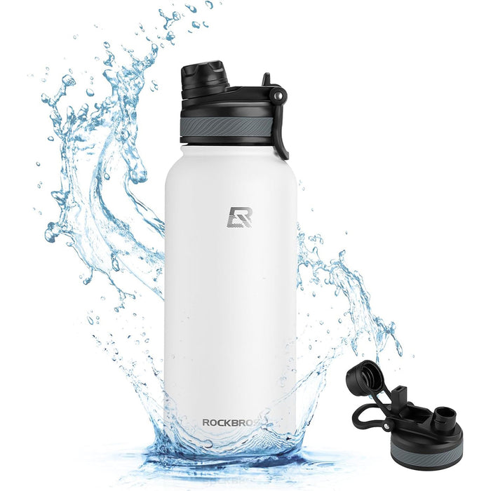 Rockbros 35210029005 thermal bicycle bottle for drinks 550 ml - white