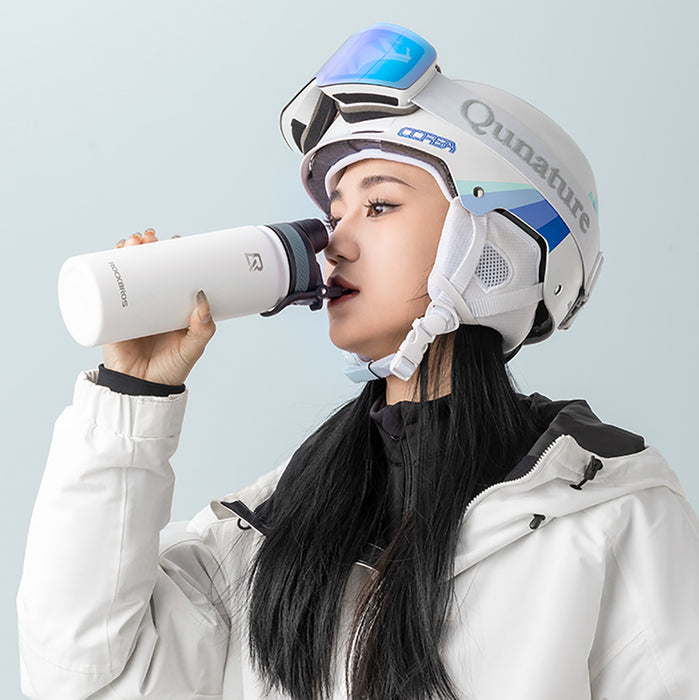 Rockbros 35210029005 thermal bicycle bottle for drinks 550 ml - white