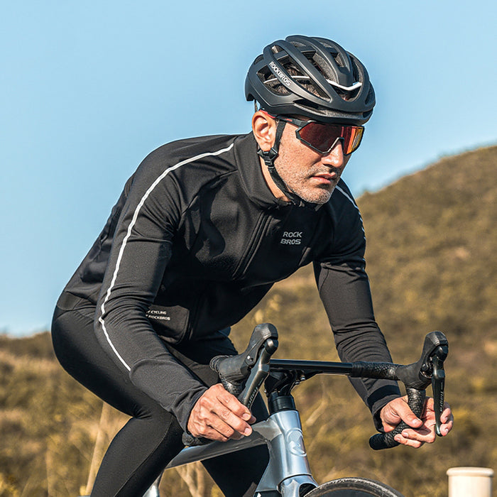 Rockbros Fall/Winter Long Sleeve Cycling Jacket M - Black