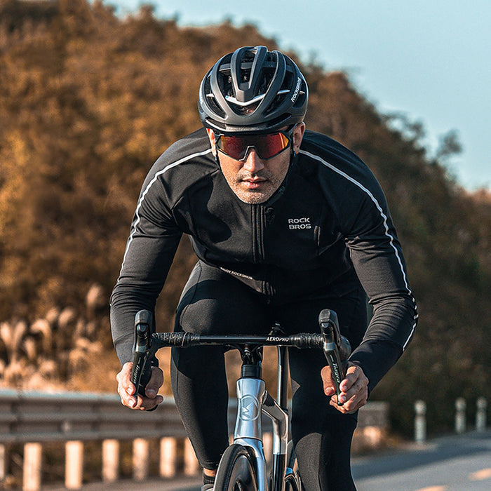 Rockbros Fall/Winter Long Sleeve Cycling Jacket XL - Black