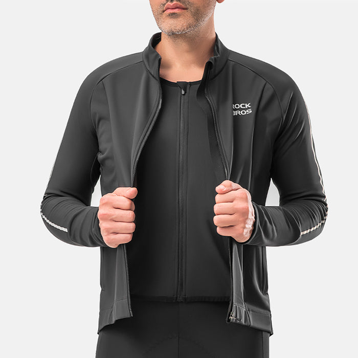 Rockbros Fall/Winter Long Sleeve Cycling Jacket XL - Black