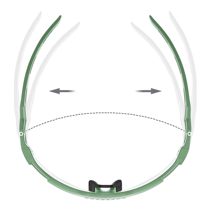 Rockbros Photochromic Cycling Glasses with UV Protection and Corrective Insert - Green