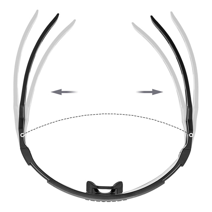 Rockbros Cycling Glasses Photochromic, with UV Protection and Corrective Insert - Transparent Black