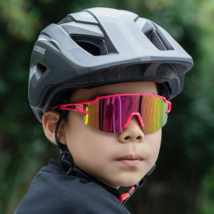 Rockbros Kids Polarized UV Cycling Glasses - Pink