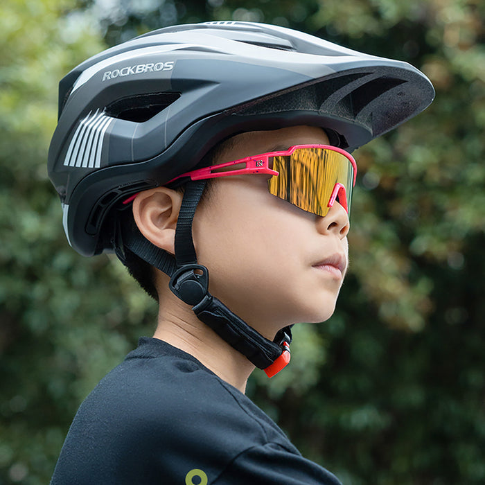Rockbros Kids Polarized UV Cycling Glasses - Pink