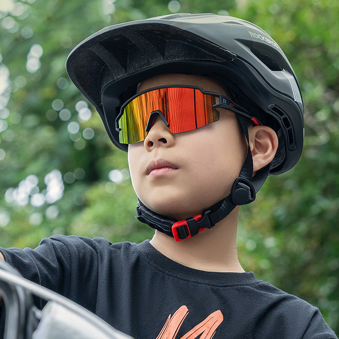 Rockbros Kids Cycling Glasses, Polarized, UV Protection, Black